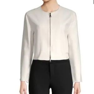 MAX MARA Caraibi Ruched Jacket in Ivory Size 8 NWT